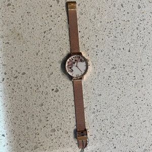 Olivia Burton Rose Gold Colored Stainless Steel Watch